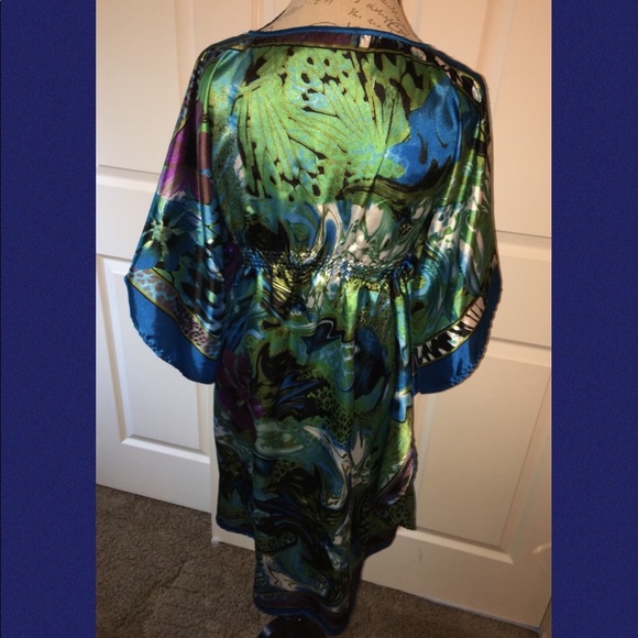 Multi-color Sundress with “flare” sleeves - Picture 2 of 4